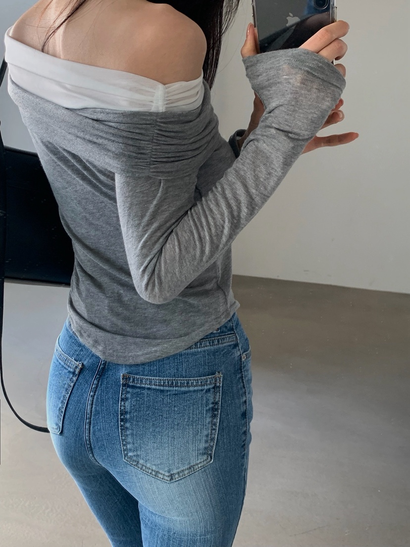 VERANDA韓國東大門直郵女士新款推薦時尚26春夏休閑長袖T恤VERANDA長袖T恤