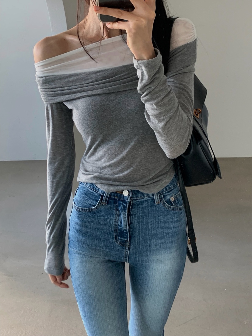 VERANDA韓國東大門直郵女士新款推薦時尚26春夏休閑長袖T恤VERANDA長袖T恤