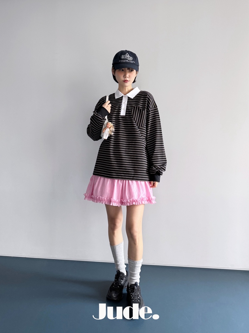 HEYJUDE韓國代購女裝新款熱賣推薦職業時尚26春夏長袖T恤HEYJUDE長袖T恤