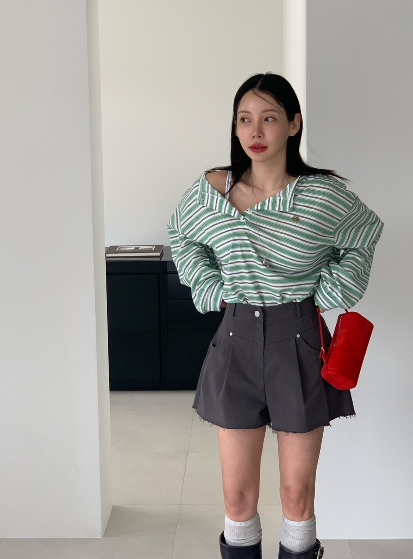 REVE CITE-L韓國直郵實拍女士新品職業熱賣短褲不含腰帶REVE CITE-L短褲