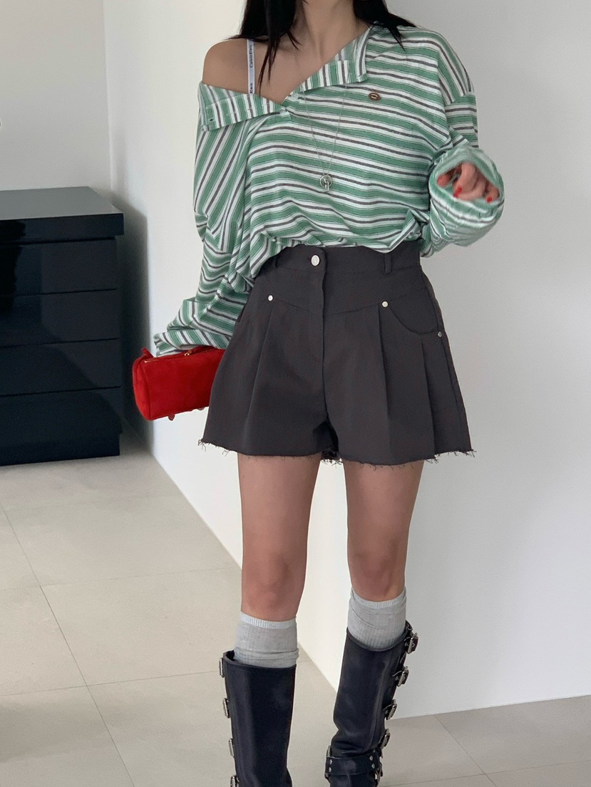 REVE CITE-L韓國直郵實拍女士新品職業熱賣短褲不含腰帶REVE CITE-L短褲