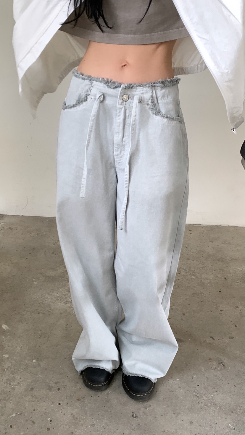 OVER RICH韓國東大門直郵女士新款時尚熱賣26春夏牛仔褲OVER RICH牛仔褲