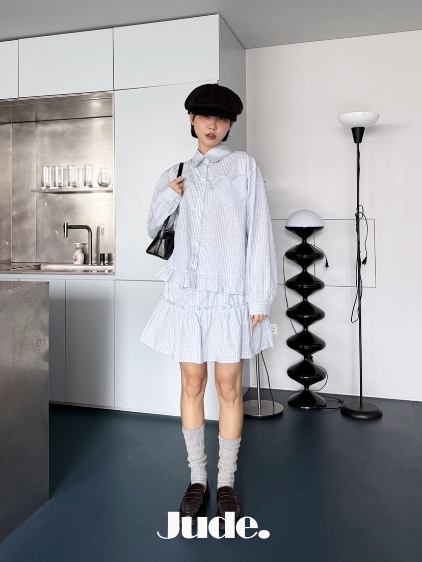 HEYJUDE韓國直郵實拍女士新品職業休閑人氣推薦時尚26春夏短裙HEYJUDE短裙