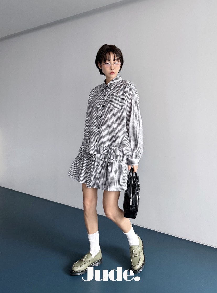 HEYJUDE韓國直郵實拍女士新品職業休閑人氣推薦時尚26春夏短裙HEYJUDE短裙