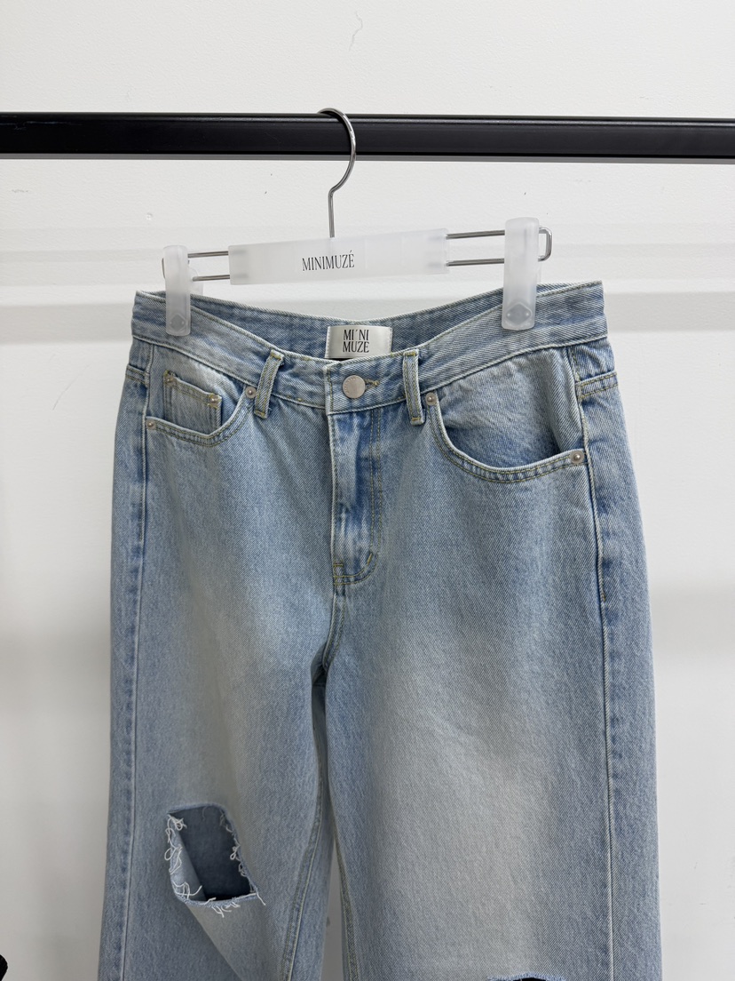 MINIMUZE韓國東大門代購女裝新品推薦時尚熱賣休閑牛仔褲MINIMUZE牛仔褲