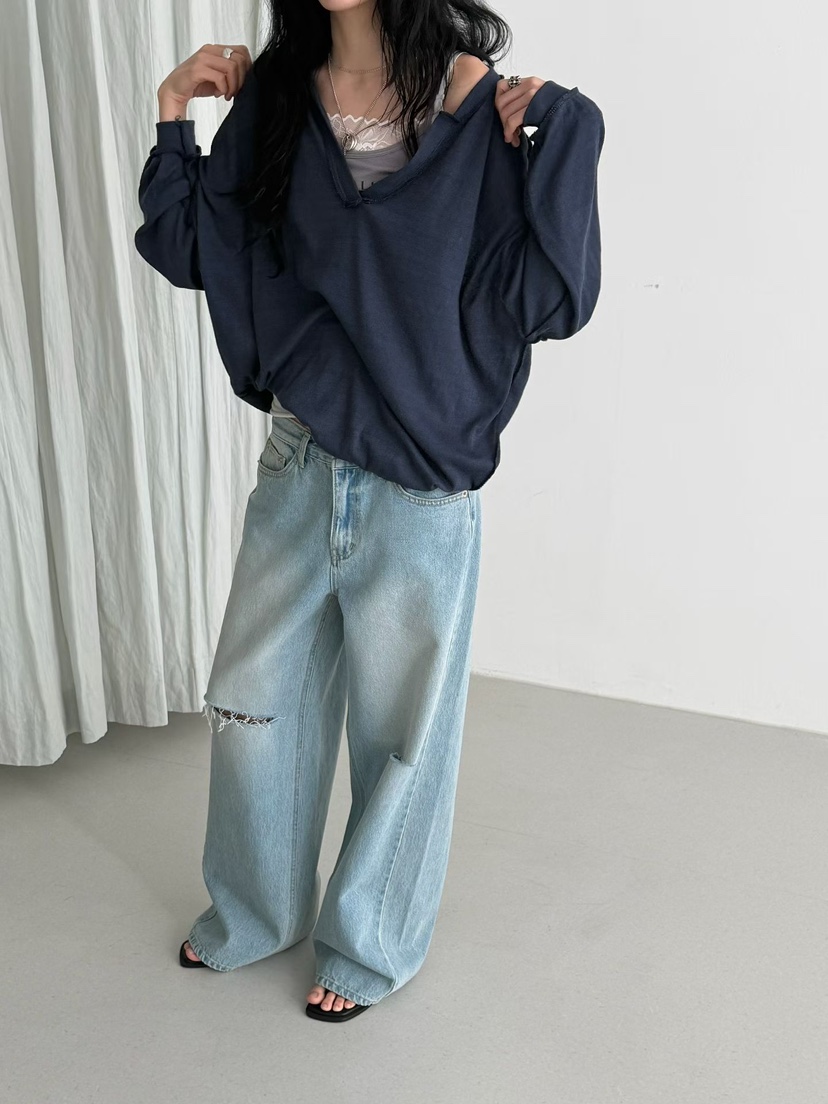 MINIMUZE韓國東大門代購女裝新品推薦時尚熱賣休閑牛仔褲MINIMUZE牛仔褲