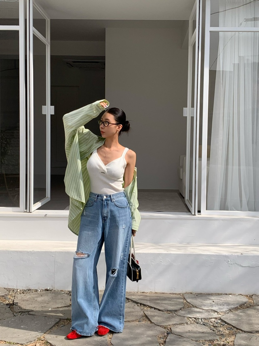 REVE CITE-L韓國直郵實拍女士新款時尚人氣休閑推薦牛仔褲REVE CITE-L牛仔褲