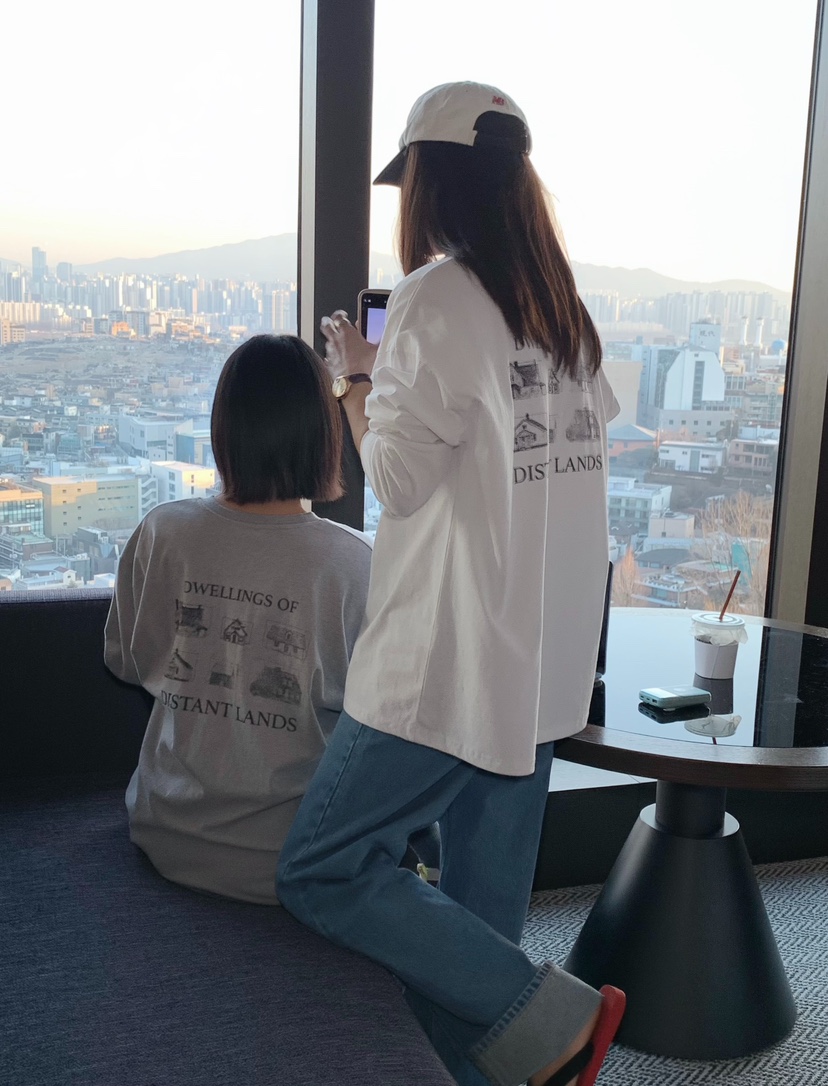 COURGETTE韓國東大門代購女士新款推薦熱賣時尚26春夏長袖T恤COURGETTE長袖T恤