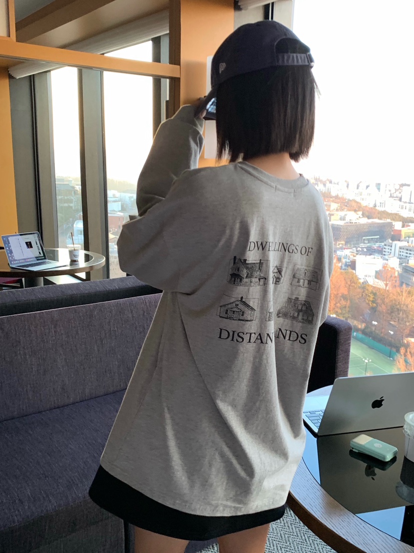 COURGETTE韓國東大門代購女士新款推薦熱賣時尚26春夏長袖T恤COURGETTE長袖T恤