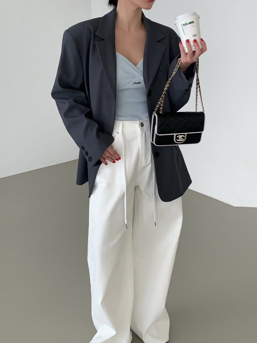 REVE CITE-L韓國東大門直郵女士新品人氣職業牛仔褲含腰繩REVE CITE-L牛仔褲