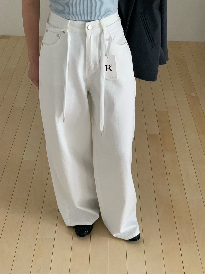 REVE CITE-L韓國東大門直郵女士新品人氣職業牛仔褲含腰繩REVE CITE-L牛仔褲