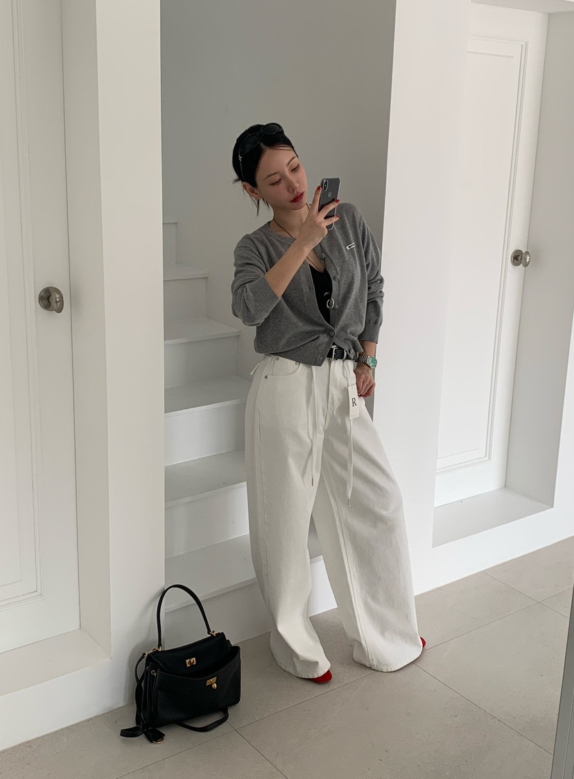 REVE CITE-L韓國東大門直郵女士新品人氣職業牛仔褲含腰繩REVE CITE-L牛仔褲