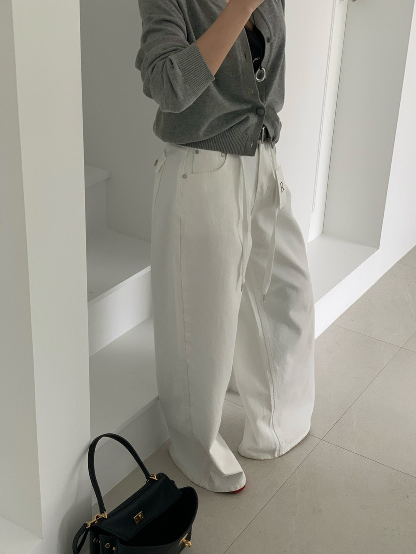 REVE CITE-L韓國東大門直郵女士新品人氣職業牛仔褲含腰繩REVE CITE-L牛仔褲