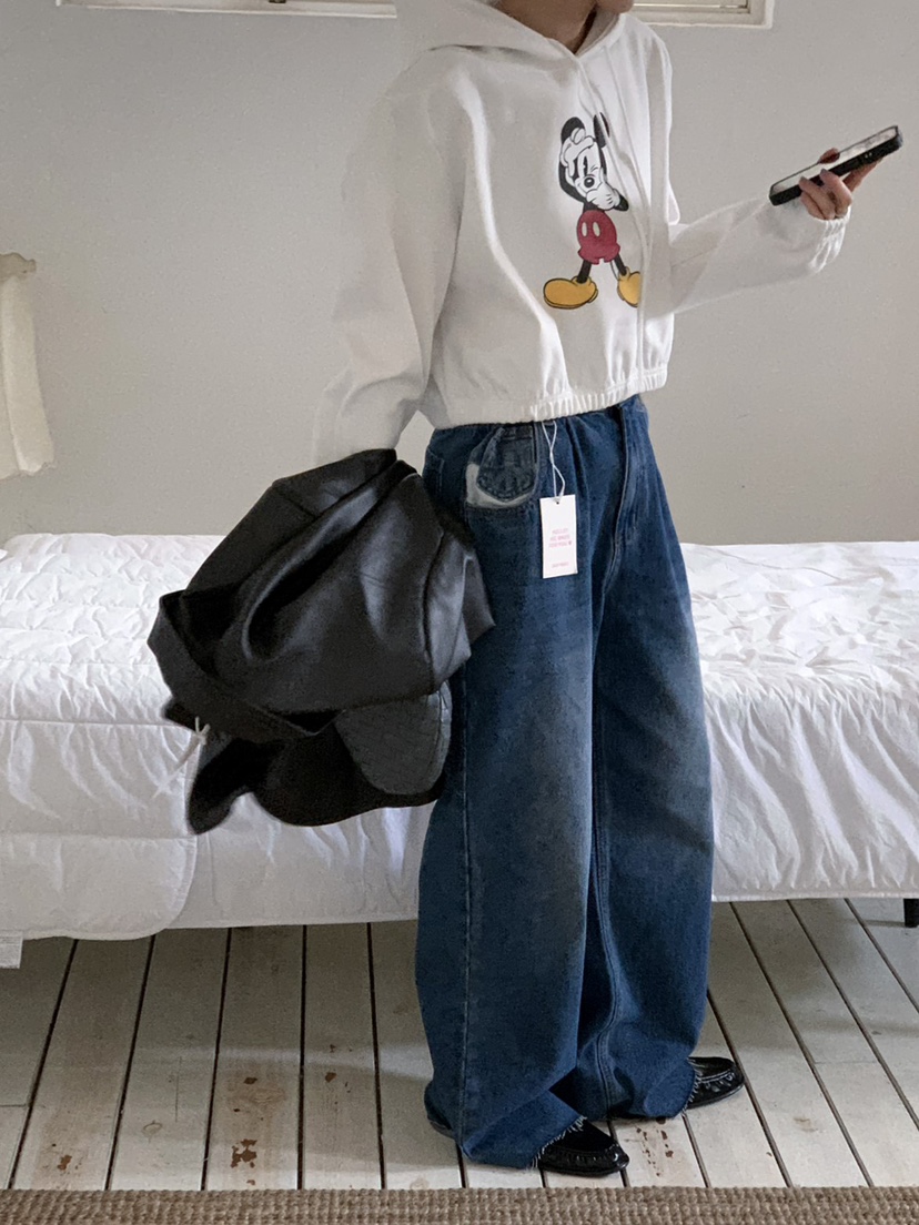 OURWAVE/OUR ROOM韓國代購女士新品職業推薦熱賣牛仔褲Our Wave/Our Room牛仔褲