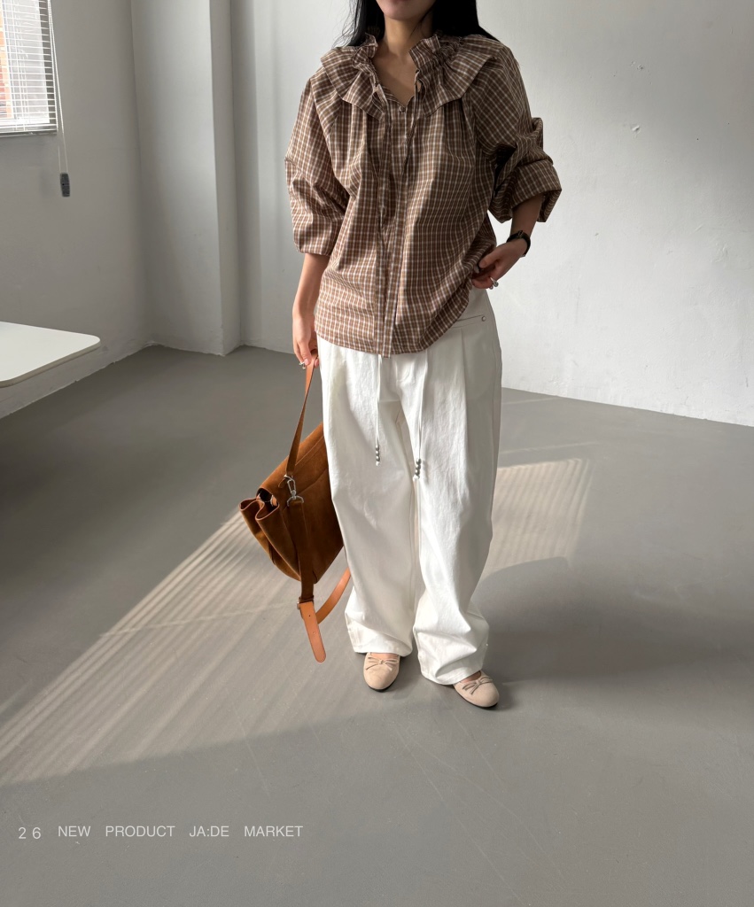 JADEMARKET韓國直郵女士新品26春夏人氣職業推薦休閑休閑褲JADE MARKET休閑褲圖色2