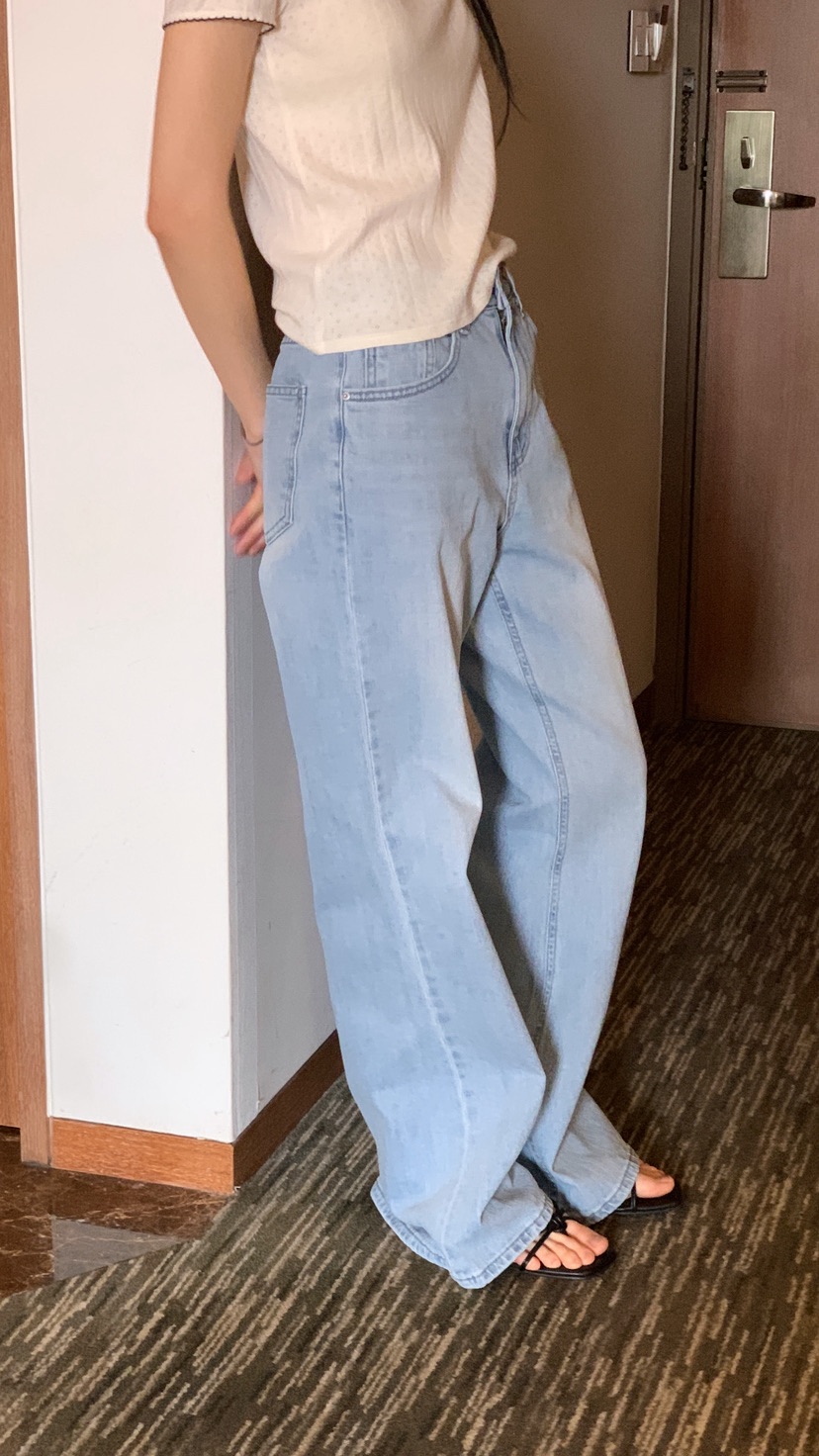 OVER RICH韓國東大門直郵女裝新款26春夏推薦休閑牛仔褲OVER RICH牛仔褲