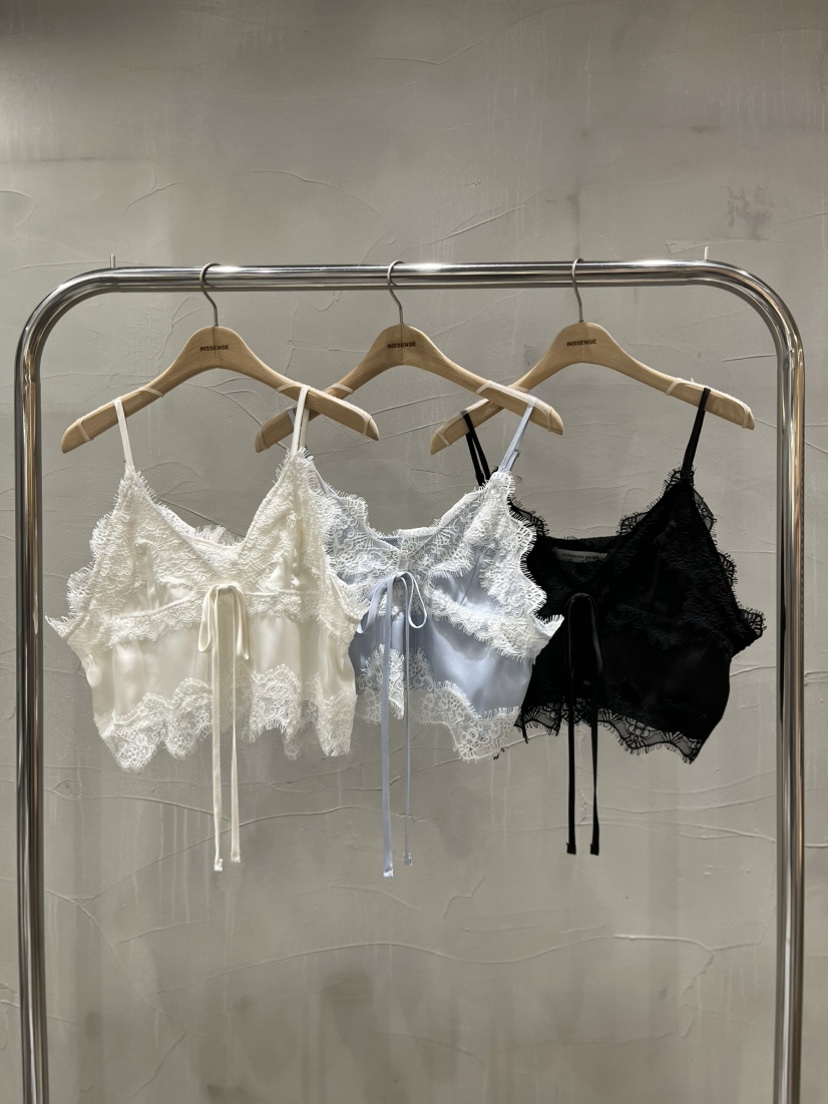 INSSENSE-A韓國代購女裝新款熱賣休閑26春夏吊帶背心蕾絲緞面INSSENSE-A吊帶/背心