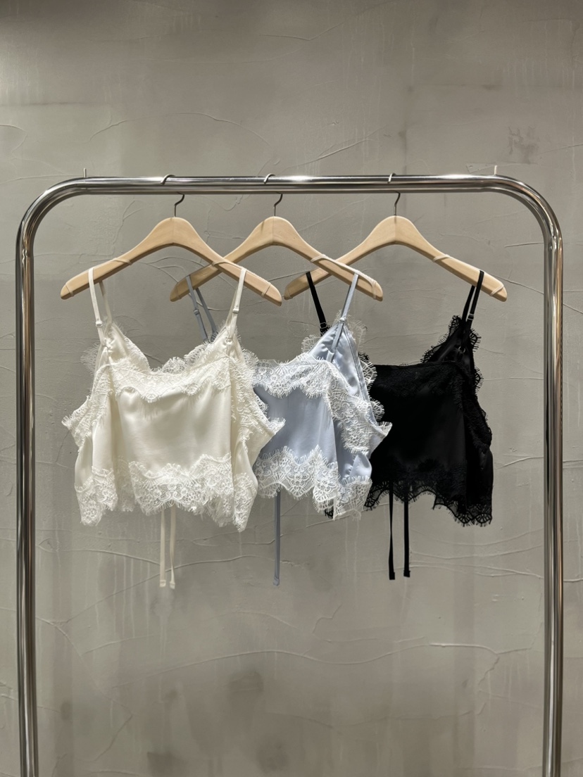 INSSENSE-A韓國代購女裝新款熱賣休閑26春夏吊帶背心蕾絲緞面INSSENSE-A吊帶/背心