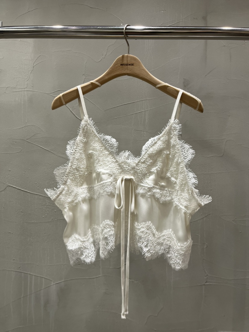 INSSENSE-A韓國代購女裝新款熱賣休閑26春夏吊帶背心蕾絲緞面INSSENSE-A吊帶/背心圖色1