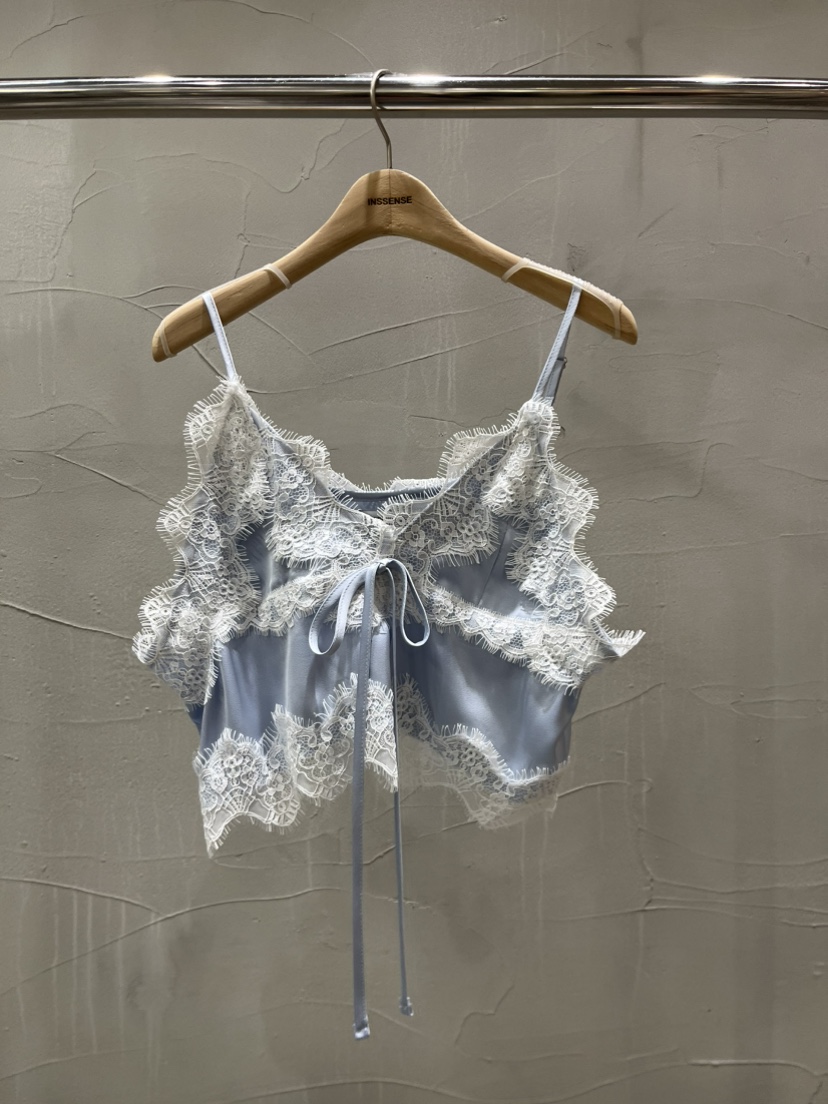 INSSENSE-A韓國代購女裝新款熱賣休閑26春夏吊帶背心蕾絲緞面INSSENSE-A吊帶/背心圖色2