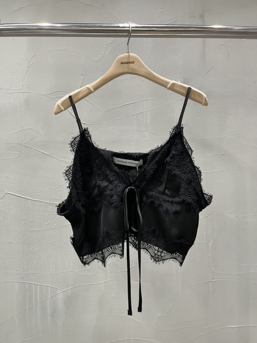 INSSENSE-A韓國代購女裝新款熱賣休閑26春夏吊帶背心蕾絲緞面INSSENSE-A吊帶/背心圖色3