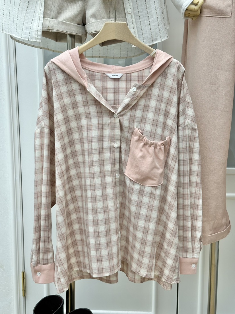 RE:FRESH-L韓國直郵實拍女士新品熱賣推薦26春夏襯衫蕾絲衫RE:FRESH襯衫/蕾絲衫圖色1