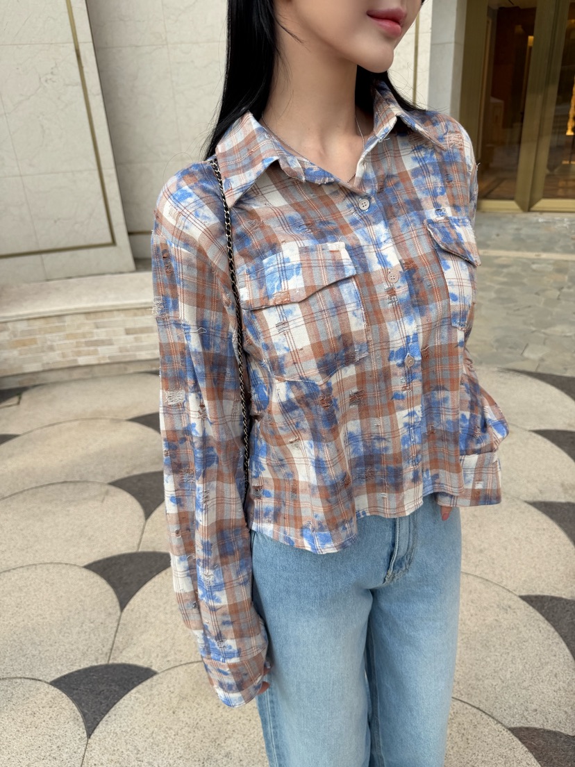 LAVIEU韓國直郵實拍女士新款時尚休閑職業推薦襯衫蕾絲衫LAVIEU襯衫/蕾絲衫圖色1