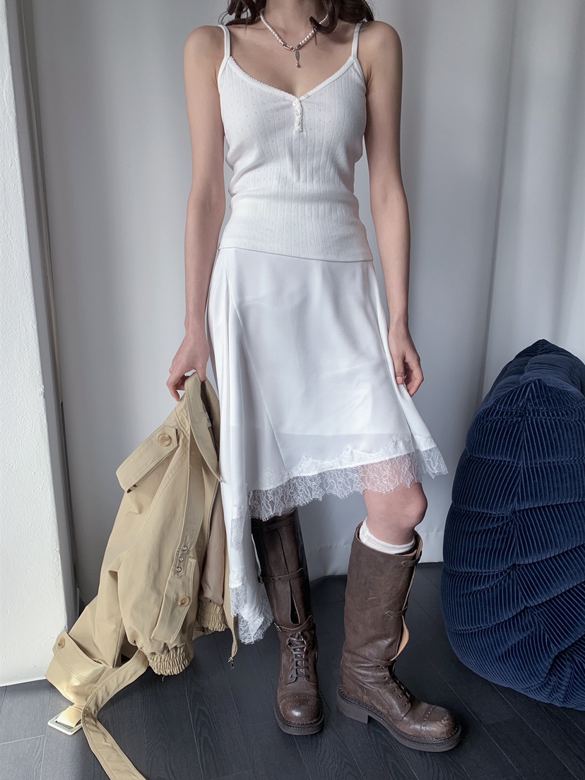 VERANDA韓國代購女裝新品人氣休閑熱賣時尚半身裙中短裙蕾絲VERANDA半身裙/中短裙