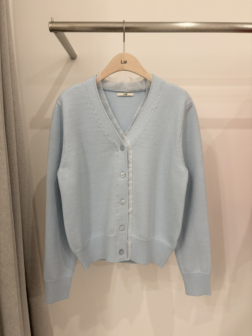 LAI韓國直郵女裝新品推薦時尚熱賣26春夏人氣針織衫雪紡開衫Lai針織衫圖色2