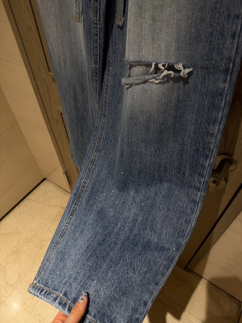 LAVIEU韓國東大門代購女士新品熱賣推薦職業牛仔褲含腰繩LAVIEU牛仔褲