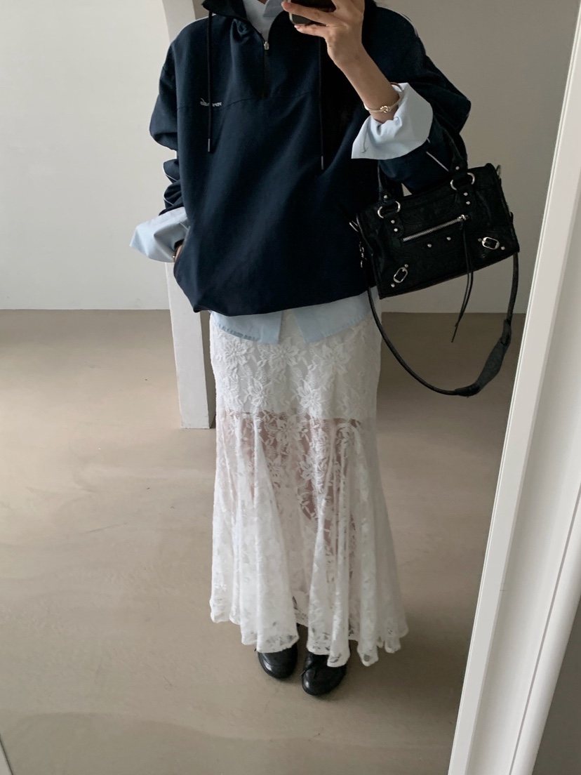 VERANDA韓國直郵女士新品時尚休閑熱賣推薦人氣26春夏長裙蕾絲VERANDA長裙