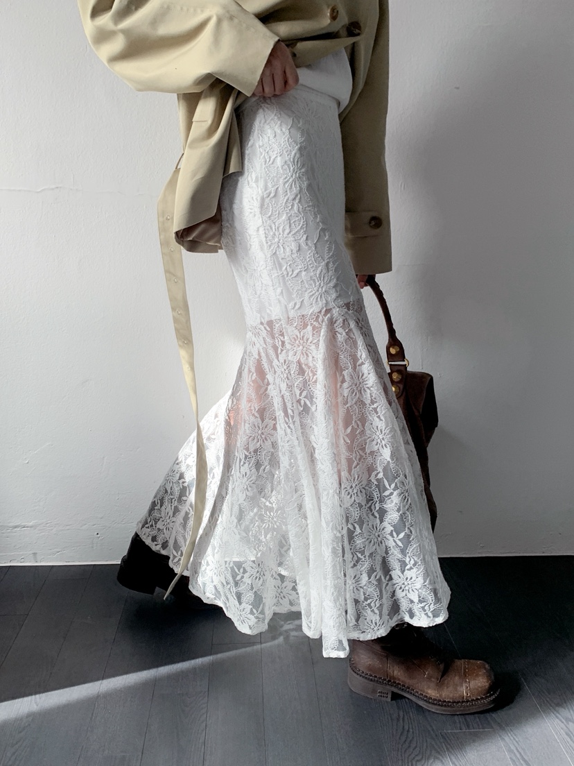 VERANDA韓國直郵女士新品時尚休閑熱賣推薦人氣26春夏長裙蕾絲VERANDA長裙