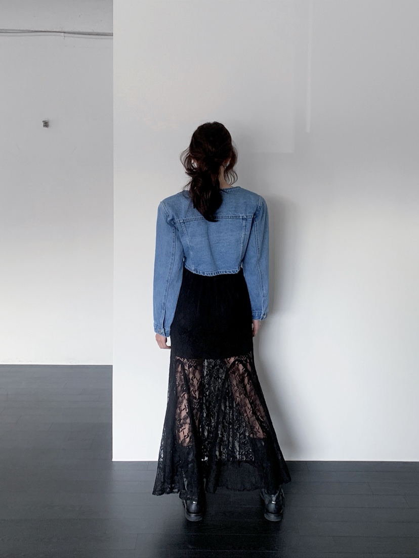 VERANDA韓國直郵女士新品時尚休閑熱賣推薦人氣26春夏長裙蕾絲VERANDA長裙