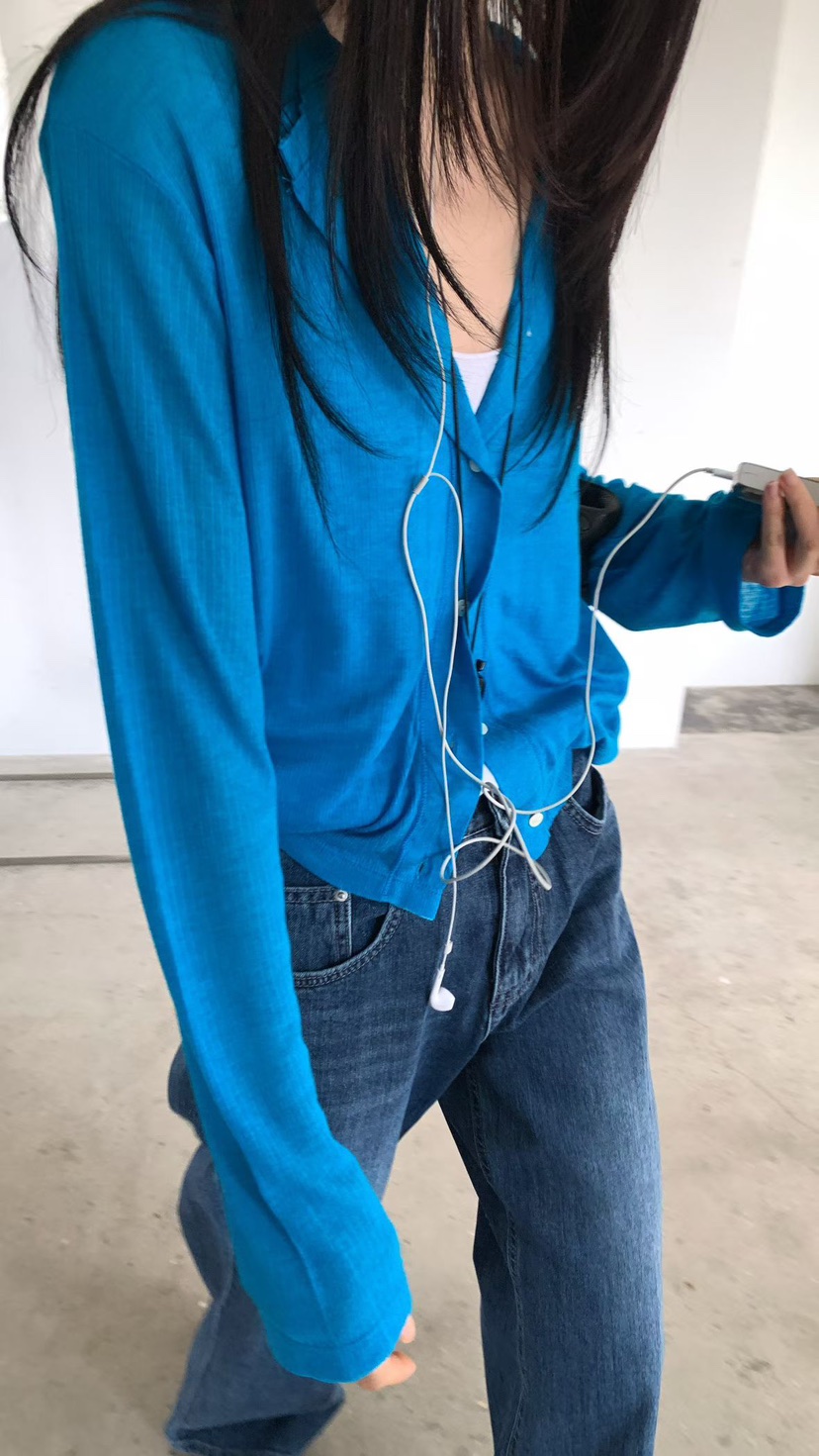 OVER RICH韓國東大門直郵女裝新款推薦26春夏長袖T恤開衫OVER RICH長袖T恤