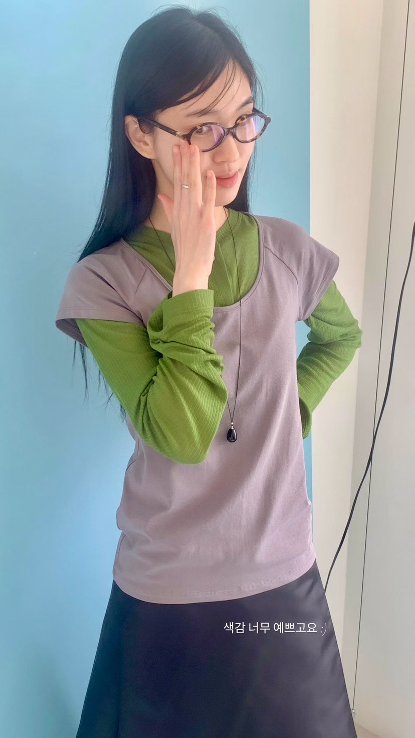 OVER RICH韓國東大門直郵女裝新款推薦26春夏長袖T恤開衫OVER RICH長袖T恤