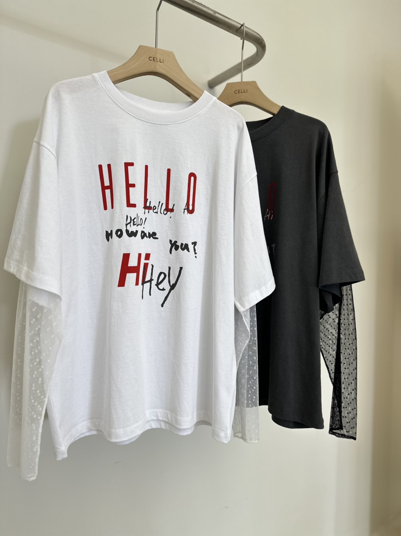 CELLI韓國代購女士新款時尚推薦職業熱賣人氣長袖T恤網眼CELLI長袖T恤