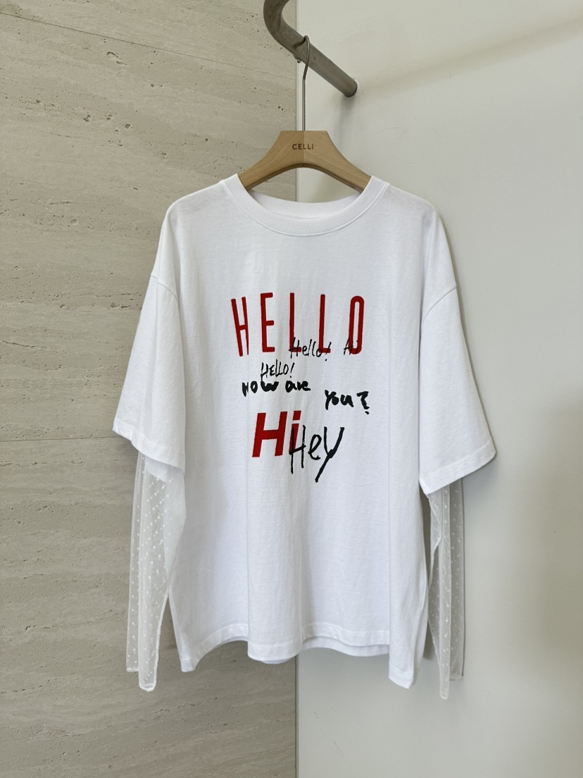 CELLI韓國代購女士新款時尚推薦職業熱賣人氣長袖T恤網眼CELLI長袖T恤圖色2