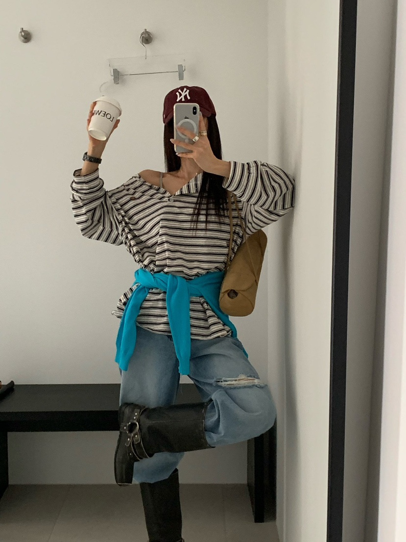 REVE CITE-L韓國東大門代購女裝新款推薦熱賣26春夏長袖T恤REVE CITE-L長袖T恤