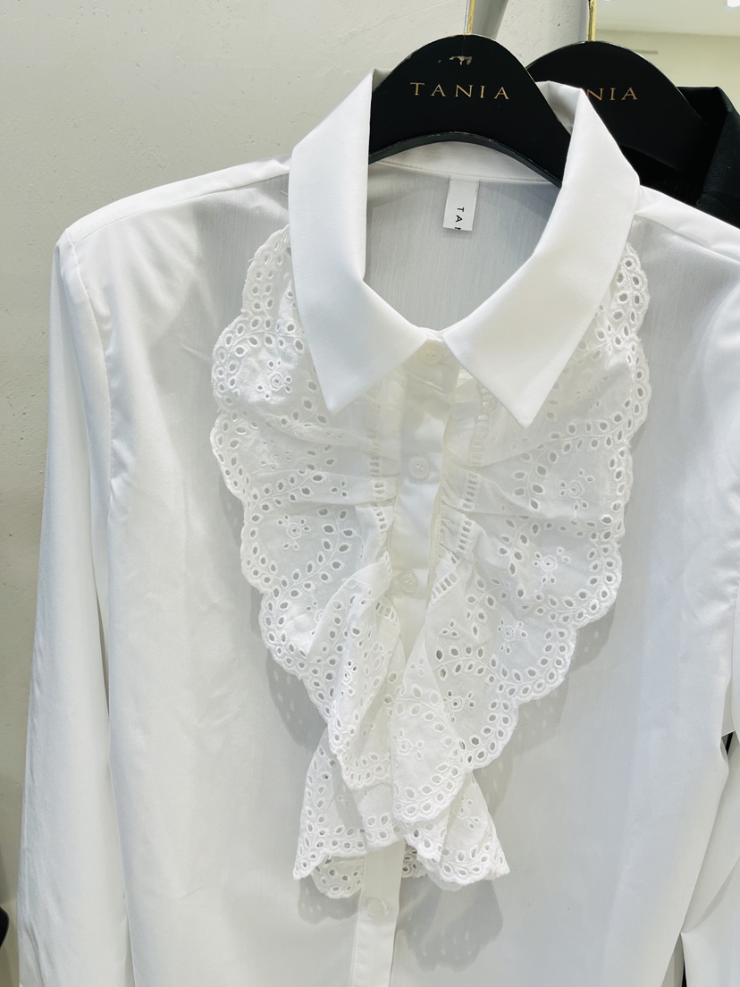 TANIA韓國東大門代購女裝新品人氣職業推薦襯衫蕾絲衫荷葉邊TANIA襯衫/蕾絲衫