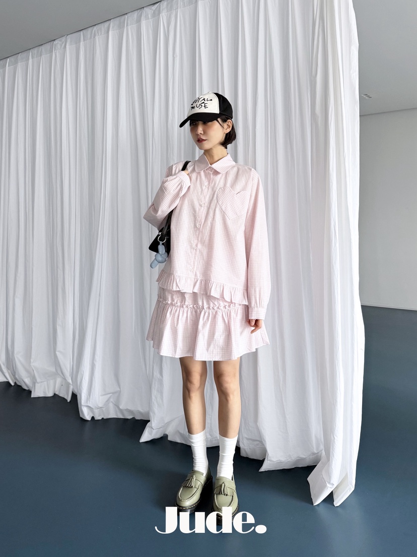 HEYJUDE韓國東大門代購女士新款職業26春夏休閑襯衫蕾絲衫HEYJUDE襯衫/蕾絲衫