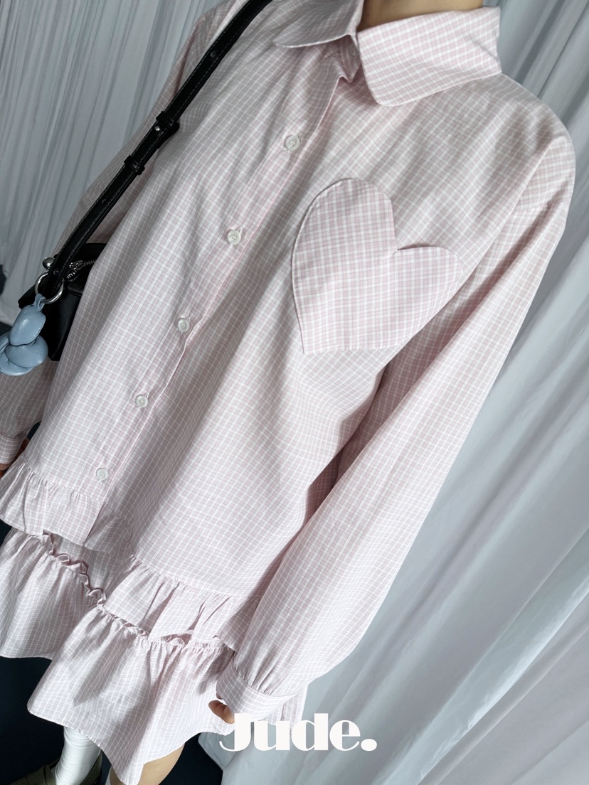 HEYJUDE韓國東大門代購女士新款職業26春夏休閑襯衫蕾絲衫HEYJUDE襯衫/蕾絲衫