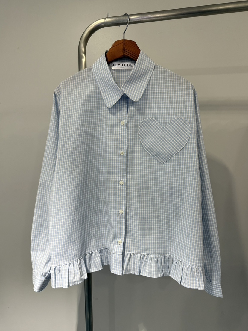 HEYJUDE韓國東大門代購女士新款職業26春夏休閑襯衫蕾絲衫HEYJUDE襯衫/蕾絲衫圖色1