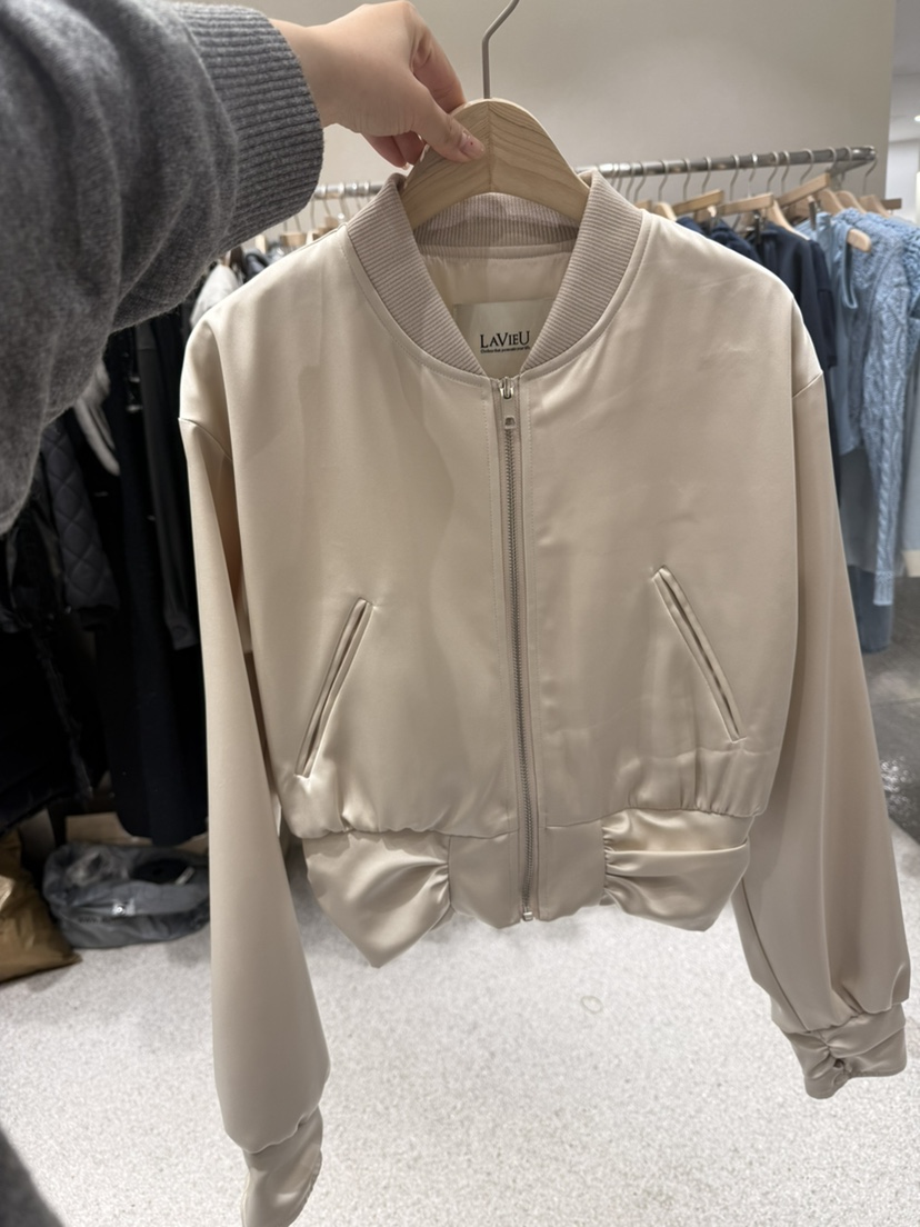 LAVIEU韓國代購女裝新款推薦職業人氣時尚26春夏夾克褶皺LAVIEU夾克圖色1