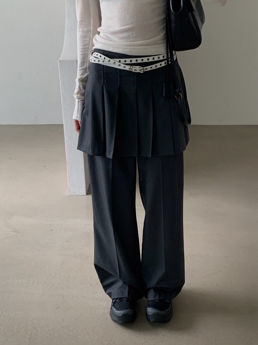 VERANDA韓國東大門代購女士新款休閑熱賣時尚裙褲百褶褶裙VERANDA裙褲