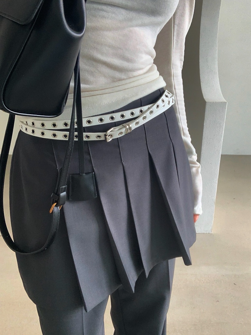 VERANDA韓國東大門代購女士新款休閑熱賣時尚裙褲百褶褶裙VERANDA裙褲