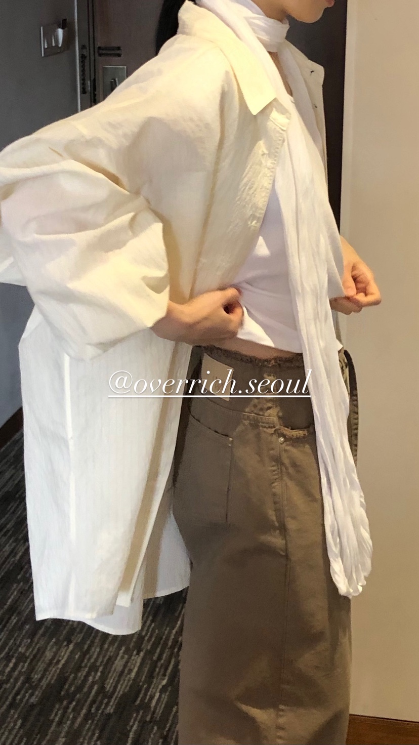 OVER RICH韓國直郵女士新品推薦26春夏休閑人氣襯衫蕾絲衫OVER RICH襯衫/蕾絲衫