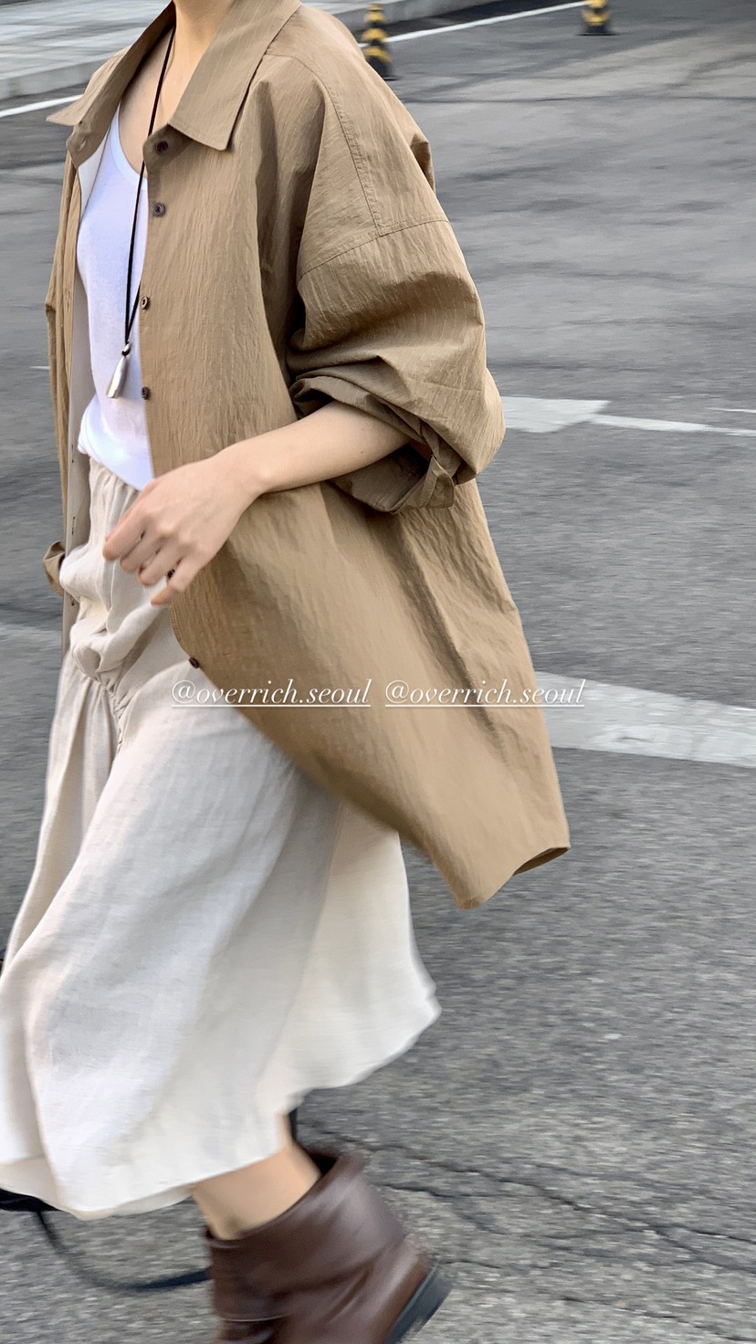 OVER RICH韓國直郵女士新品推薦26春夏休閑人氣襯衫蕾絲衫OVER RICH襯衫/蕾絲衫