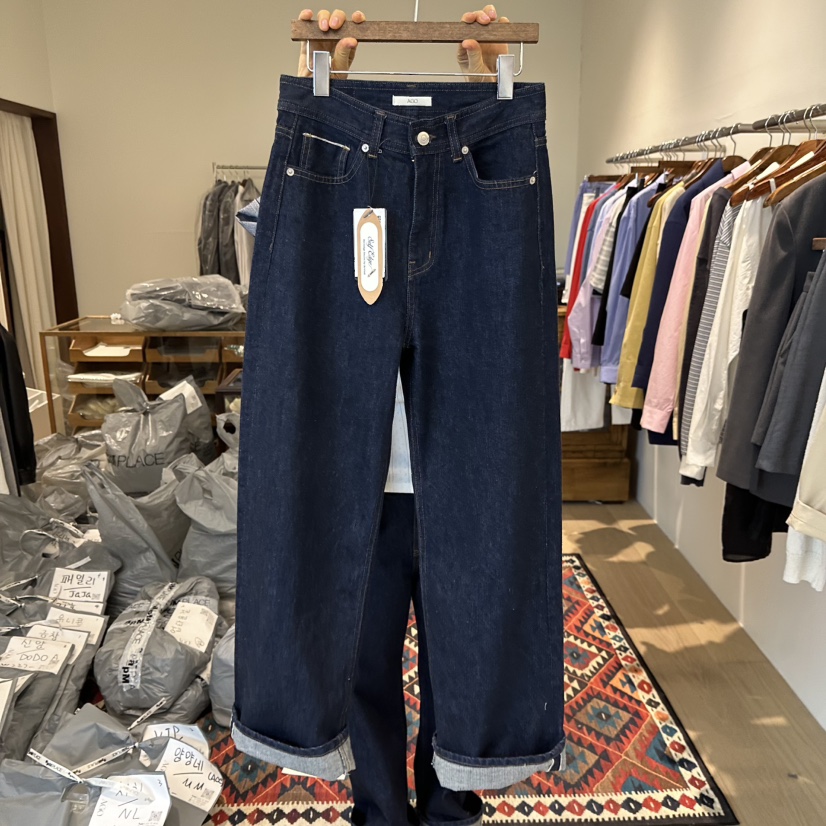 AGO韓國代購女裝新款熱賣26春夏職業休閑時尚人氣推薦牛仔褲AGO牛仔褲圖色1