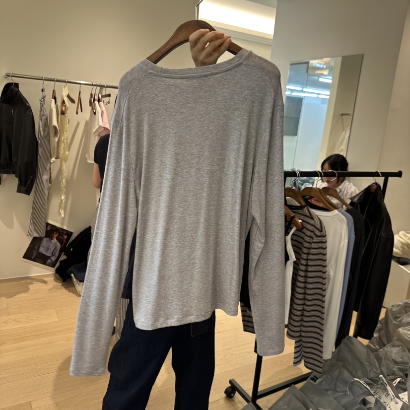 AGO韓國東大門代購女裝新款休閑推薦時尚26春夏職業長袖T恤AGO長袖T恤