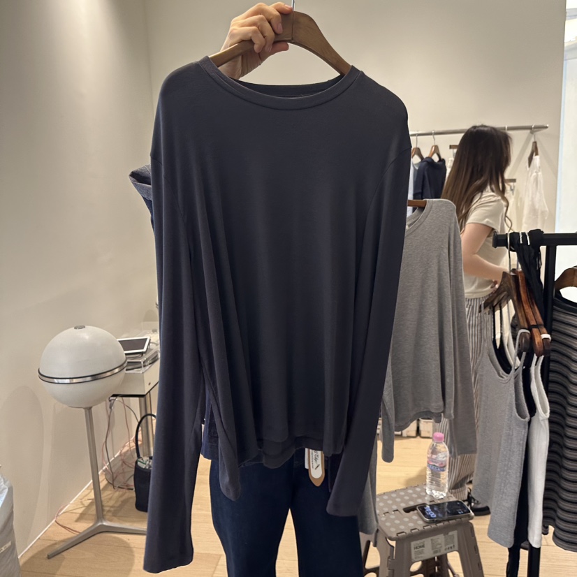 AGO韓國東大門代購女裝新款休閑推薦時尚26春夏職業長袖T恤AGO長袖T恤圖色3